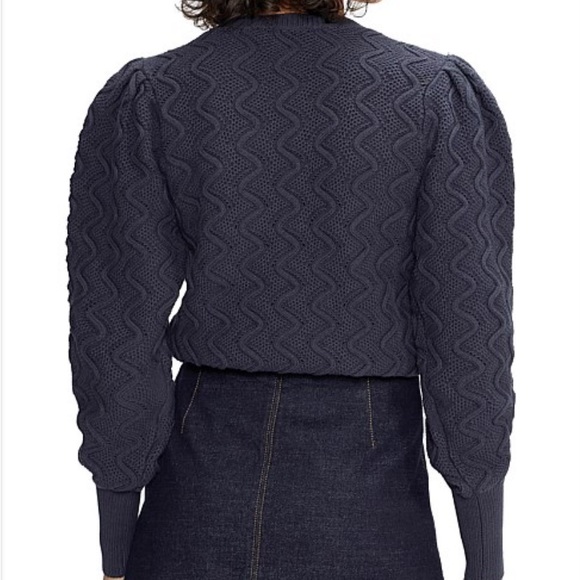 Ted Baker London Romanu Cotton Blend Pointelle Sweater Size 3 - Picture 4 of 16